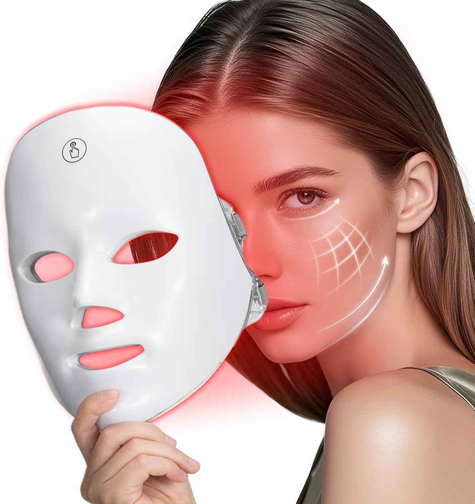 Face and Neck Beauty Machine LED Facial Mask Photon Neck Mask with 7 Colors Skin Care Massager